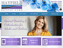 Tablet Screenshot of hayfielddentalcare.com